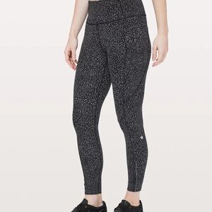 Lululemon Black And White Speckled Leggings
